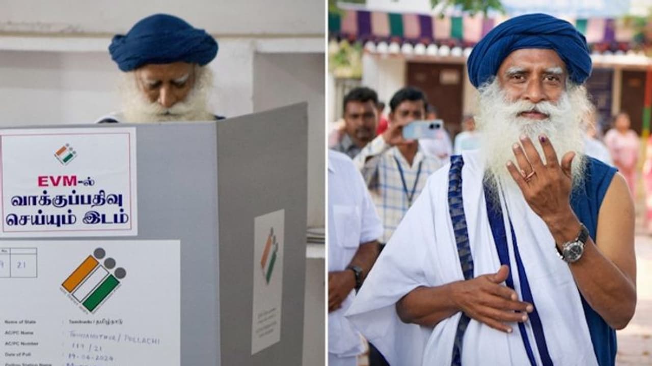 Lok Sabha elections: Sadhguru Jaggi Vasudev casts vote in Coimbatore, makes public appearance post surgery