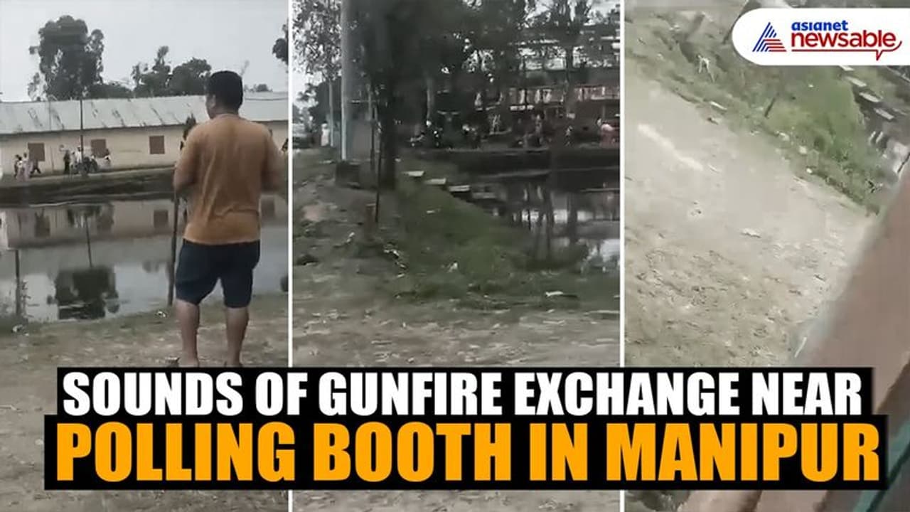 LS elections 2024: Deafening sounds of gunfire exchange near polling booth in Manipur; video surfaces (WATCH) LS elections 2024: Deafening sounds of gunfire exchange near polling booth in Manipur; video surfaces (WATCH)