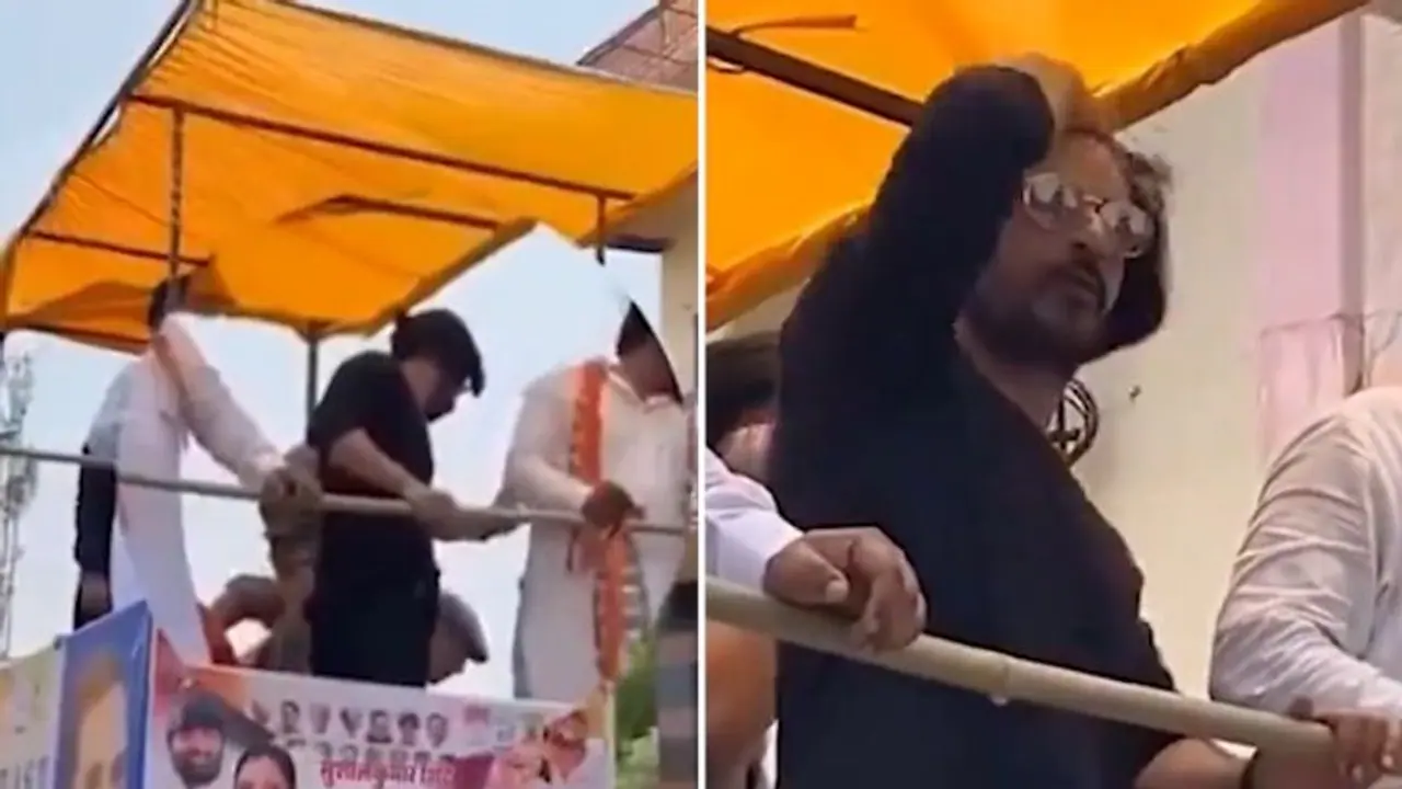 Maharashtra: Congress candidate campaigning with 'duplicate' Shah Rukh Khan leaves internet in splits (WATCH) Maharashtra: Congress candidate campaigning with 'duplicate' Shah Rukh Khan leaves internet in splits (WATCH)