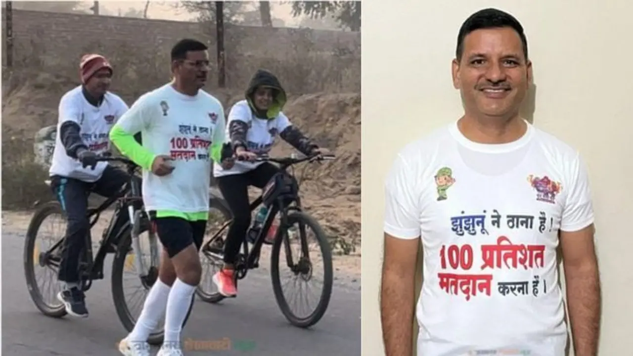 IRS officer runs 21 kilometres to cast his vote in Jhunjhunu, Rajasthan