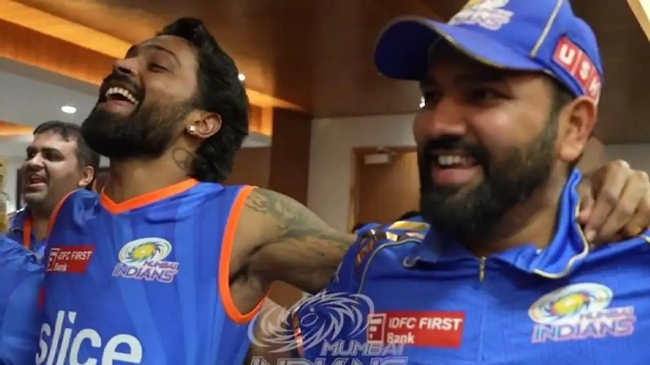 IPL 2024: Hardik Pandya, Rohit Sharma celebrate MI's win over PBKS together in dressing room (WATCH)