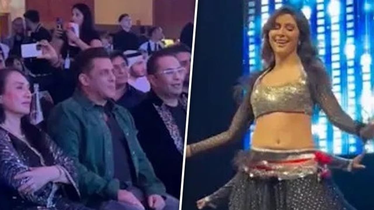 (WATCH) Salman Khan in Dubai, enjoying Elnaaz Norouzi's belly dance amid death threats see video