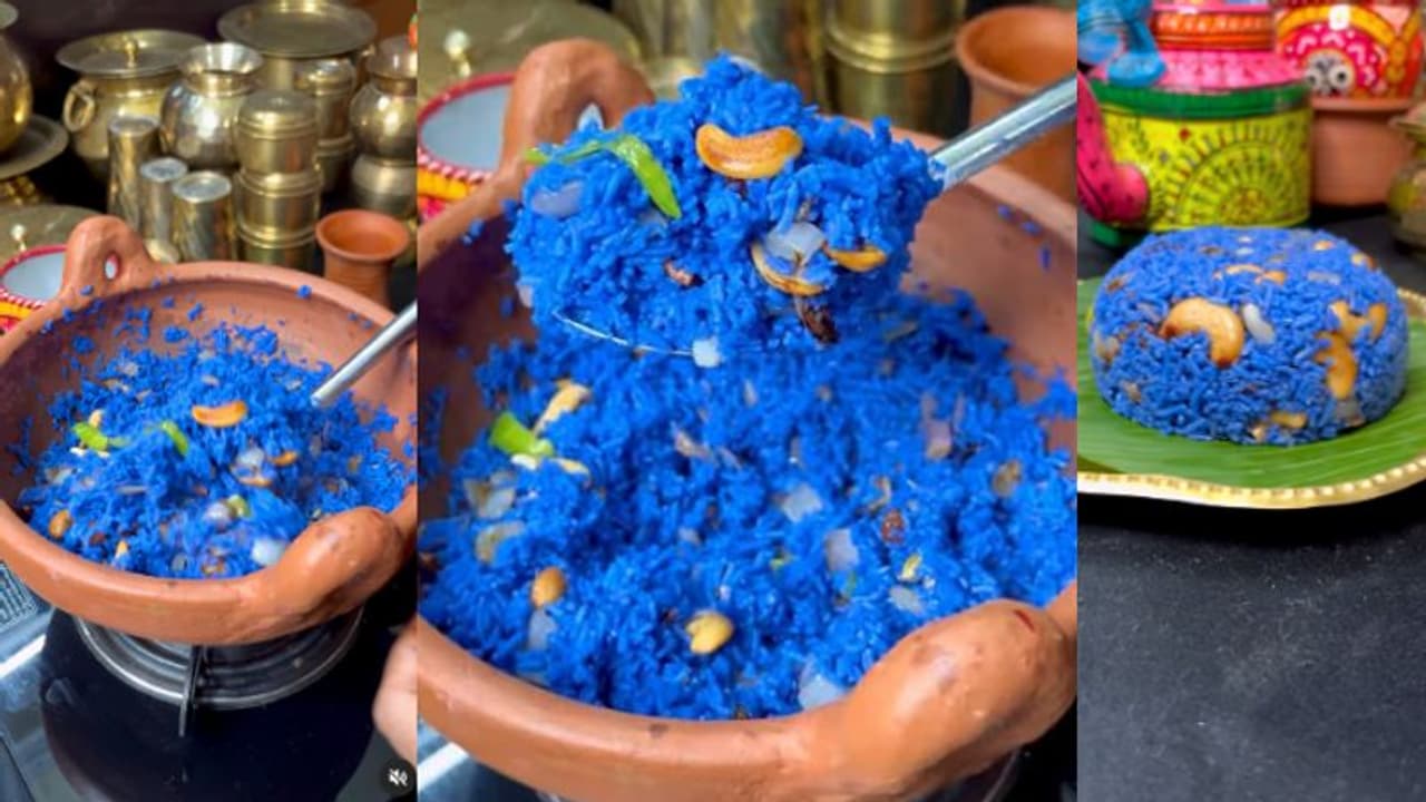 നീല നിറത്തിലുള്ള നെയ്ച്ചോറ്; പാചക വീഡിയോ കണ്ടത് 16 മില്യണ് ആളുകള്... നീല നിറത്തിലുള്ള നെയ്ച്ചോറ്; പാചക വീഡിയോ കണ്ടത് 16 മില്യണ് ആളുകള്...