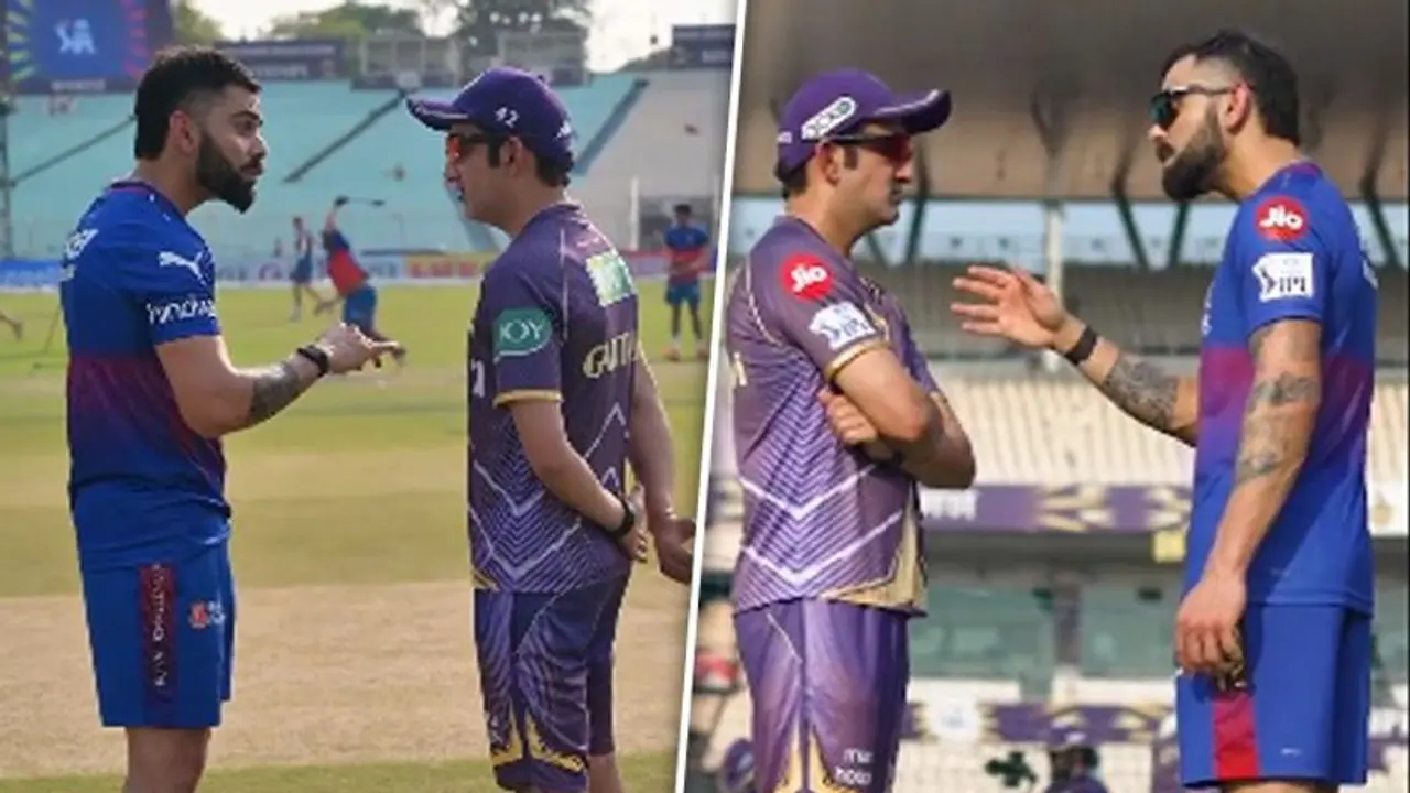 IPL 2024: Virat Kohli, Gautam Gambhir's animated chat ahead of KKR vs RCB breaks internet (WATCH)