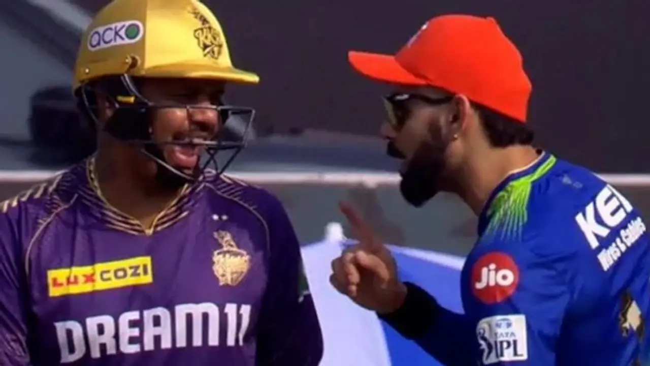 IPL 2024: Virat Kohli's playful gesture to Sunil Narine sparks laughter at the Eden Gardens (WATCH) IPL 2024: Virat Kohli's playful gesture to Sunil Narine sparks laughter at the Eden Gardens (WATCH)