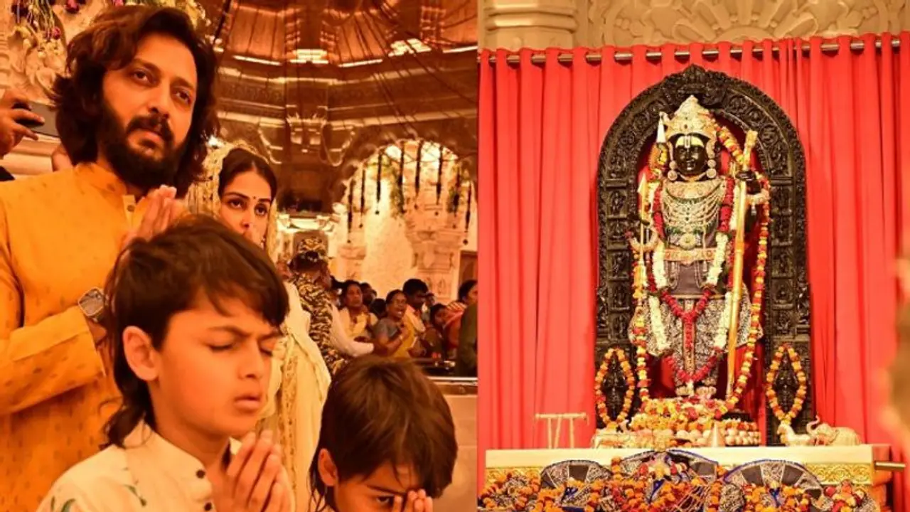 Riteish Deshmukh seeks blessings at Ayodhya's Ram Mandir with wife Genelia and sons, shares picture