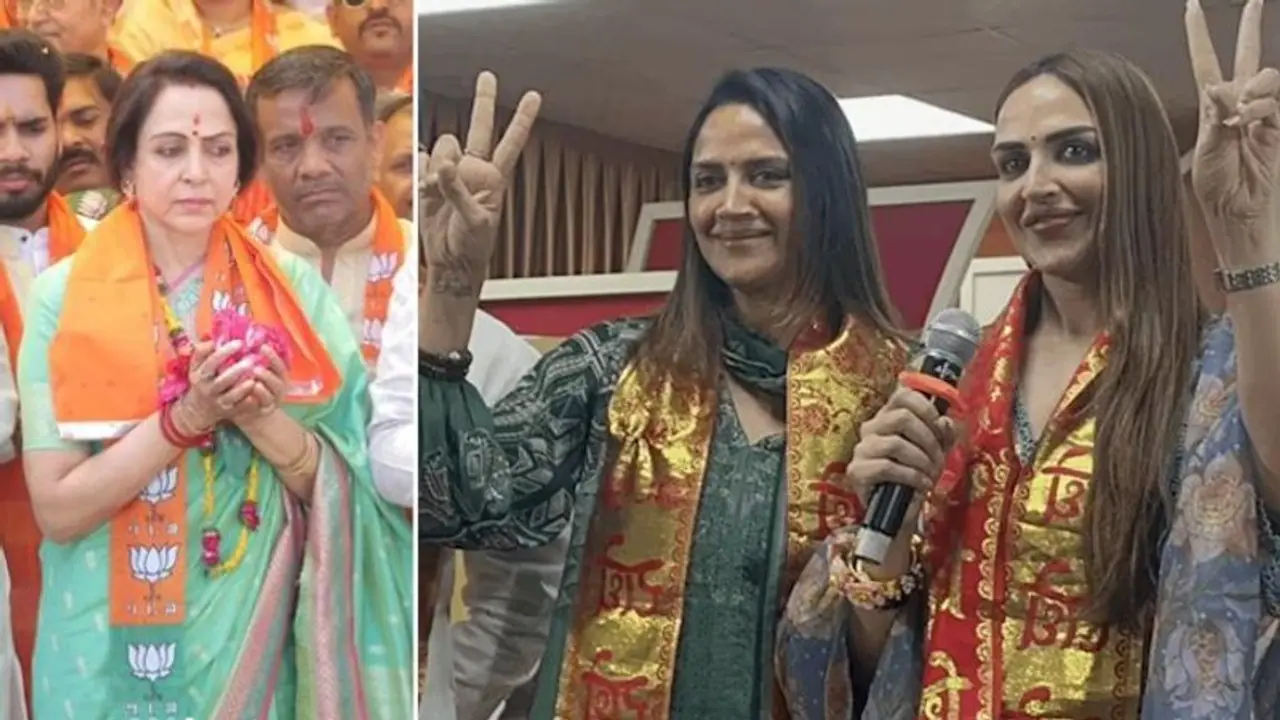 Lok Sabha Elections 2024: Hema Malini's daughter Esha Deol champaigns for her amidst lip job rumours [PHOTOS]