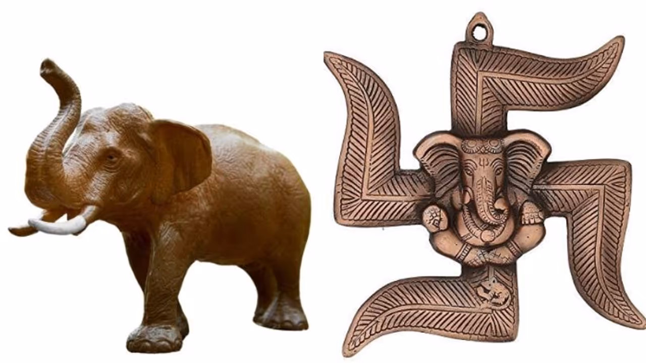 Elephant with Trunk Up to Swastika, 10 showpieces that bring good luck at home Elephant with Trunk Up to Swastika, 10 showpieces that bring good luck at home