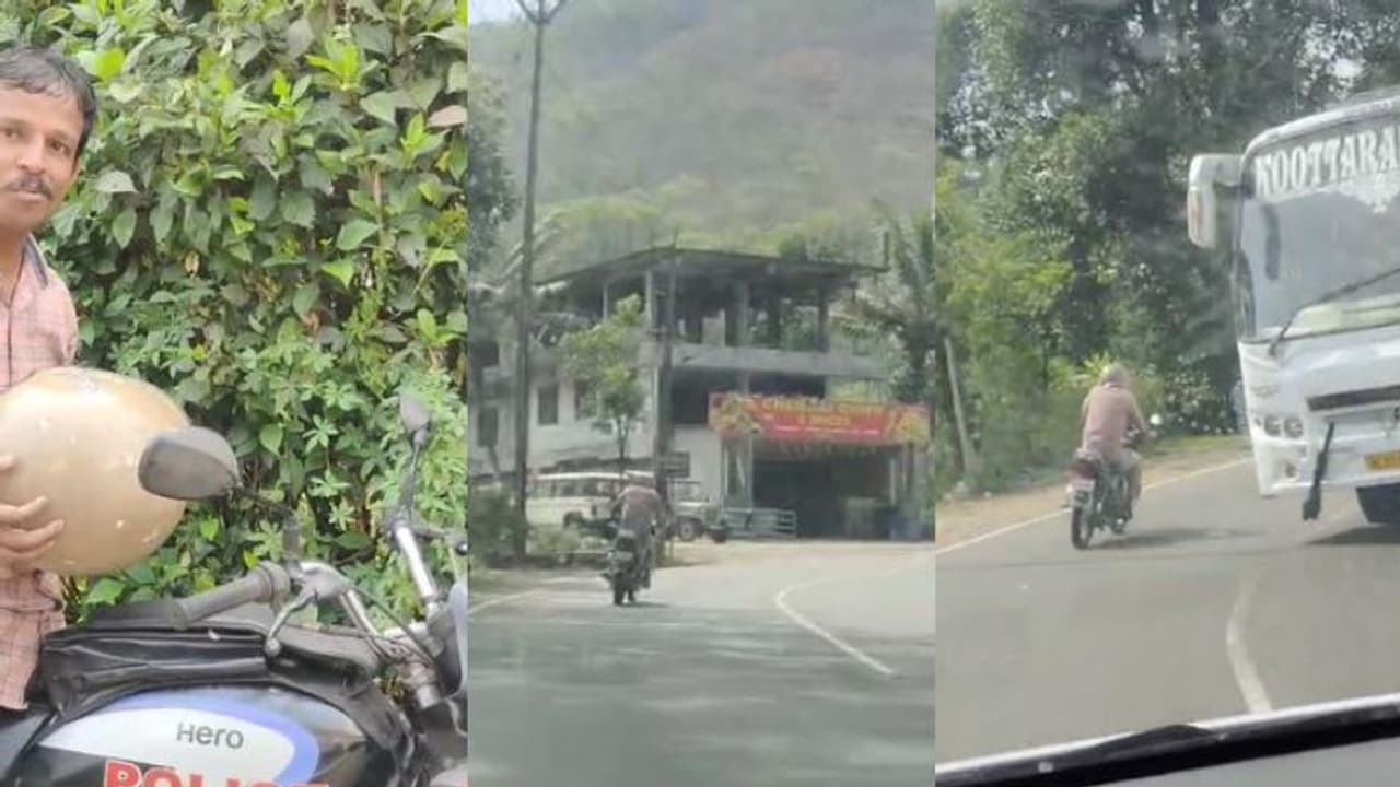 അടിച്ച് ഫിറ്റായി പൊലീസുകാരൻ, ദേശീയപാതയിലൂടെ അപകടരമായ രീതിയിൽ ബൈക്ക് റൈഡ്; വീഡിയോ പുറത്തായതോടെ അന്വേഷണം അടിച്ച് ഫിറ്റായി പൊലീസുകാരൻ, ദേശീയപാതയിലൂടെ അപകടരമായ രീതിയിൽ ബൈക്ക് റൈഡ്; വീഡിയോ പുറത്തായതോടെ അന്വേഷണം