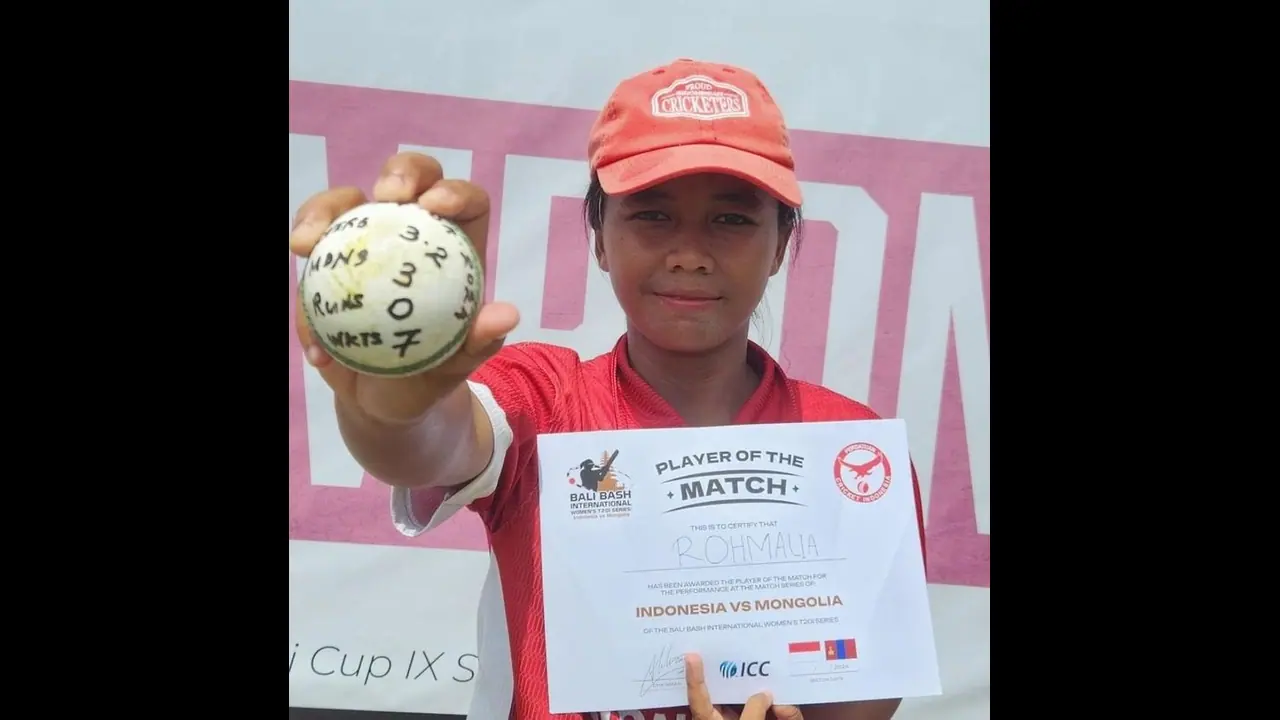Rohmalia Rohmalia makes history: 7 wickets taken without conceding a single run against Mongolia Rohmalia Rohmalia makes history: 7 wickets taken without conceding a single run against Mongolia