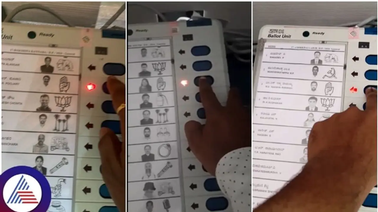ಚುನಾವಣಾ ನಿಯಮ ಉಲ್ಲಂಘಿಸಿ ವೋಟ್ ಹಾಕಿದ 4 ಕಾಂಗ್ರೆಸ್ ಮತದಾರರು; ಪೋಟೋ, ವಿಡಿಯೋ ವೈರಲ್