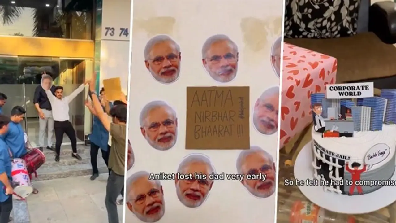 Maharashtra: Pune man's unconventional farewell to 'toxic workplace' goes viral (WATCH) Maharashtra: Pune man's unconventional farewell to 'toxic workplace' goes viral (WATCH)