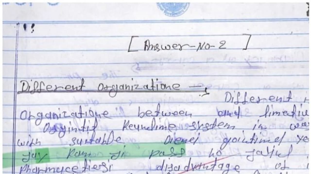 ഉത്തരക്കടലാസിൽ 'ജയ് ശ്രീറാം' എഴുതിയവരും ക്രിക്കറ്റ് താരങ്ങളുടെ പേരെഴുതിയവരും പാസായി; പ്രൊഫസർമാർക്ക് സസ്പെൻഷൻ ഉത്തരക്കടലാസിൽ 'ജയ് ശ്രീറാം' എഴുതിയവരും ക്രിക്കറ്റ് താരങ്ങളുടെ പേരെഴുതിയവരും പാസായി; പ്രൊഫസർമാർക്ക് സസ്പെൻഷൻ