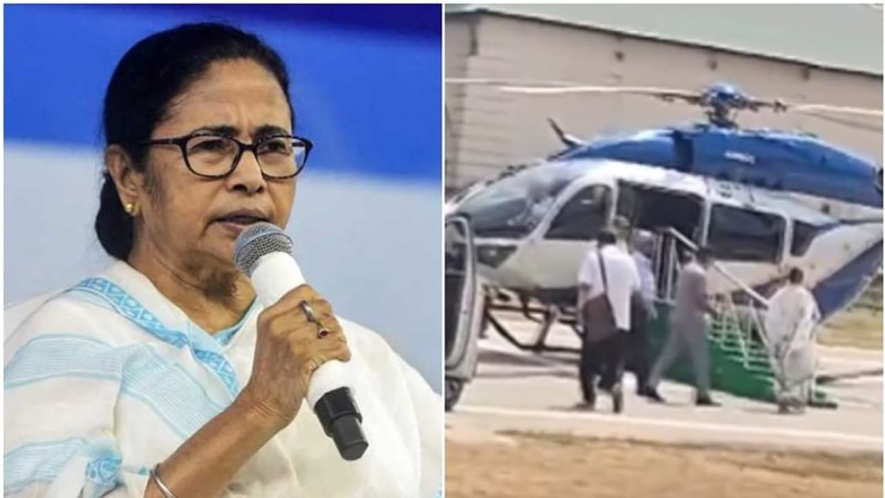 West Bengal CM Mamata Banerjee suffers minor fall while boarding helicopter in Durgapur (WATCH) West Bengal CM Mamata Banerjee suffers minor fall while boarding helicopter in Durgapur (WATCH)