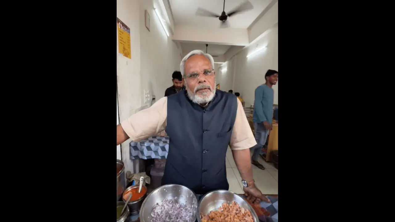  Gujarat pani puri vendor, who looks like PM Modi, draws attention during Lok Sabha Elections 2024