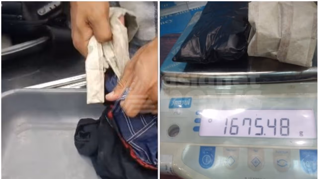 അടിവസ്ത്രത്തിൽ ദ്രാവകരൂപത്തിൽ ഒളിപ്പിച്ച് കടത്ത്! കസ്റ്റംസ് പൊക്കിയത് 1.05 കോടി രൂപയുടെ സ്വര്ണം അടിവസ്ത്രത്തിൽ ദ്രാവകരൂപത്തിൽ ഒളിപ്പിച്ച് കടത്ത്! കസ്റ്റംസ് പൊക്കിയത് 1.05 കോടി രൂപയുടെ സ്വര്ണം