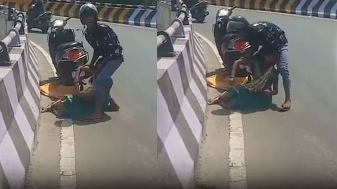 பட்டப்பகலில் கோயம்பேடு மேம்பாலத்தில் ஆணும், பெண்ணும் இப்படி பண்ணலாமா? வைரலாகும் அதிர்ச்சி வீடியோ!