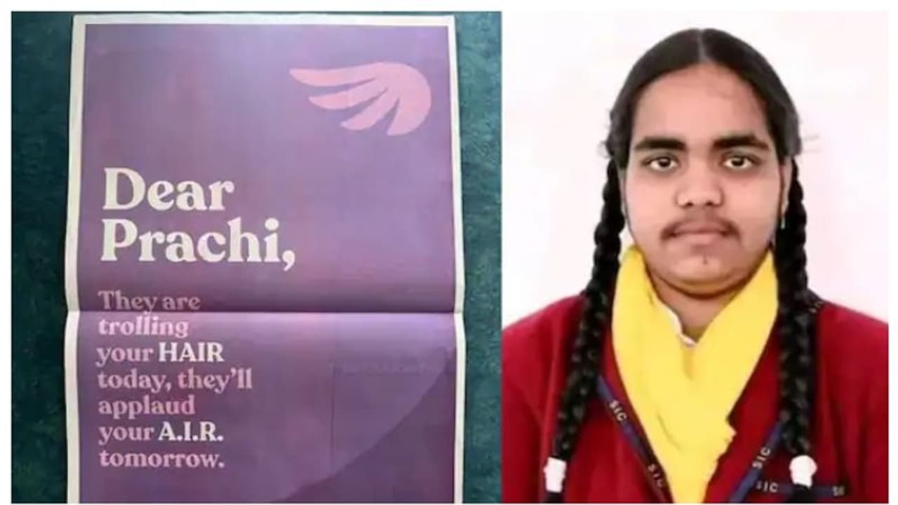 ഒന്നാം റാങ്കിന് പിന്നാലെ അധിക്ഷേപം, പിന്തുണച്ച് ഷേവിംഗ് കമ്പനിയുടെ പരസ്യം; രൂക്ഷമായി വിമർശിച്ച് സോഷ്യൽ മീഡിയ 