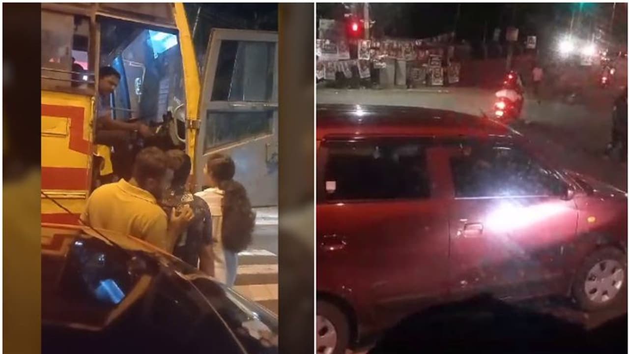 സൈഡ് കൊടുത്തില്ലെന്ന് ആക്ഷേപം,തലസ്ഥാനത്ത് നടുറോഡിൽ മേയർ ആര്യരാജേന്ദ്രനും കെഎസ്ആര്ടിസി ഡ്രൈവറും തമ്മില് പോര് സൈഡ് കൊടുത്തില്ലെന്ന് ആക്ഷേപം,തലസ്ഥാനത്ത് നടുറോഡിൽ മേയർ ആര്യരാജേന്ദ്രനും കെഎസ്ആര്ടിസി ഡ്രൈവറും തമ്മില് പോര്