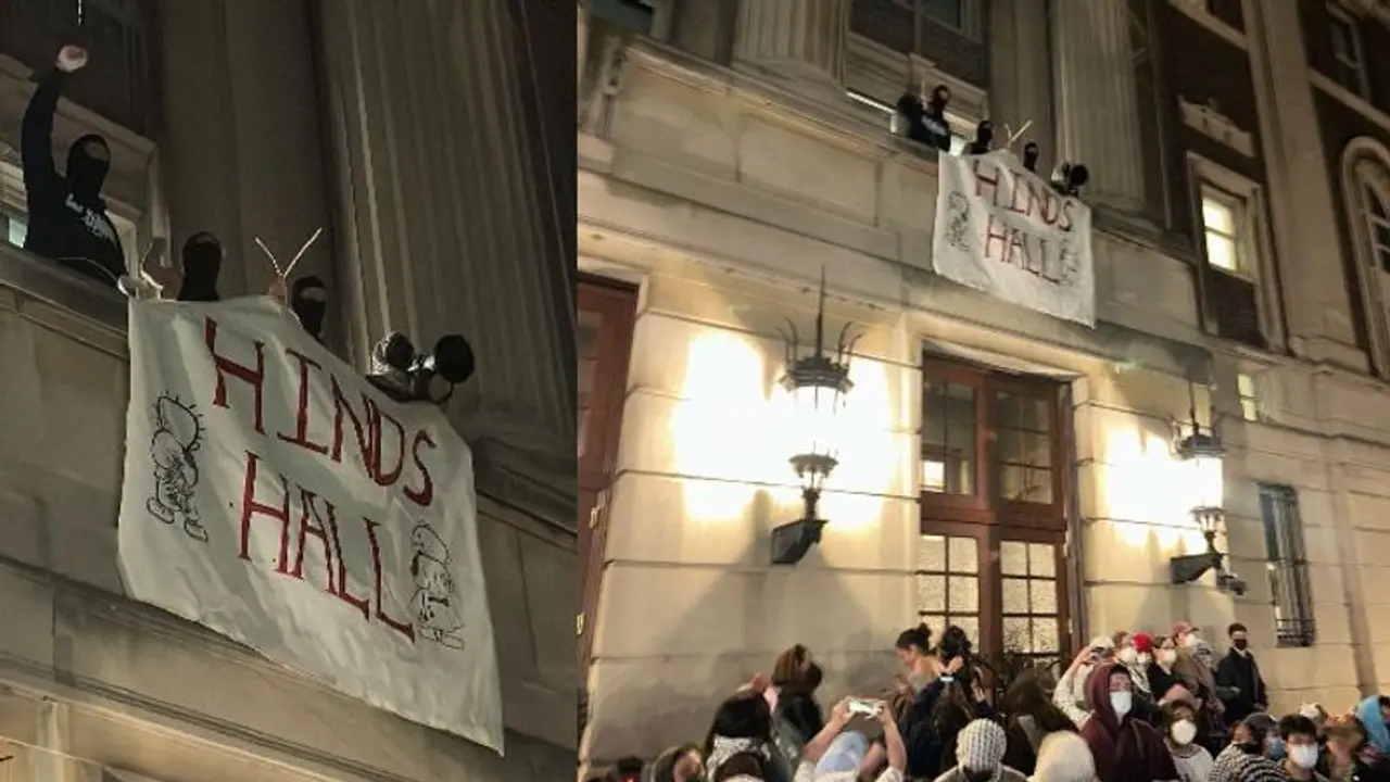 Columbia University chaos: Protesters rename Hamilton Hall to 'Hind Hall', attack Jewish student & more WATCH