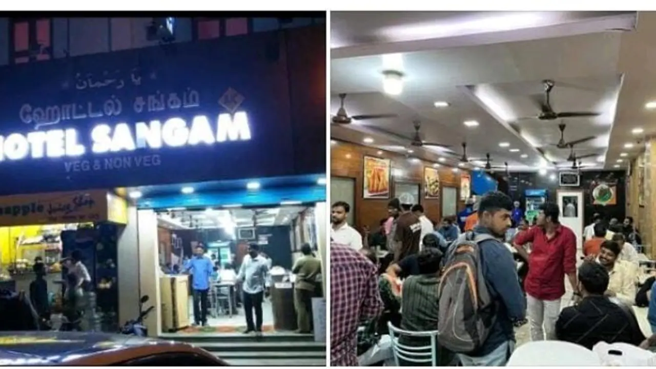 சென்னையில் பிரபல உணவகத்தில் காவலரை வெளுத்து வாங்கிய வட மாநில ஊழியர்கள்..அலறி அடித்து ஓடிய வாடிக்கையாளர்கள் 