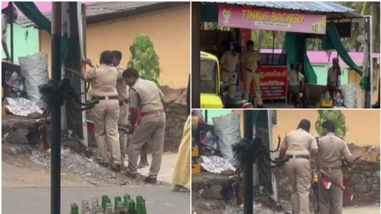 പാലക്കാട് പ്രത്യക്ഷപ്പെട്ട വിവാദ ഫ്ലക്സ്, നാട്ടുകൽ പൊലീസെത്തി; 'പൊൻപാറ കമ്മിറ്റിയുടെ നിയുക്ത എംപി' നീക്കി