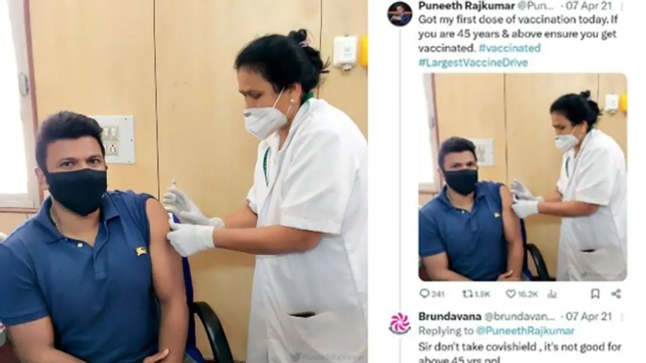 Puneeth Rajkumar's death linked to Covishield side effects? Actor's old vaccine shot tweet sparks buzz
