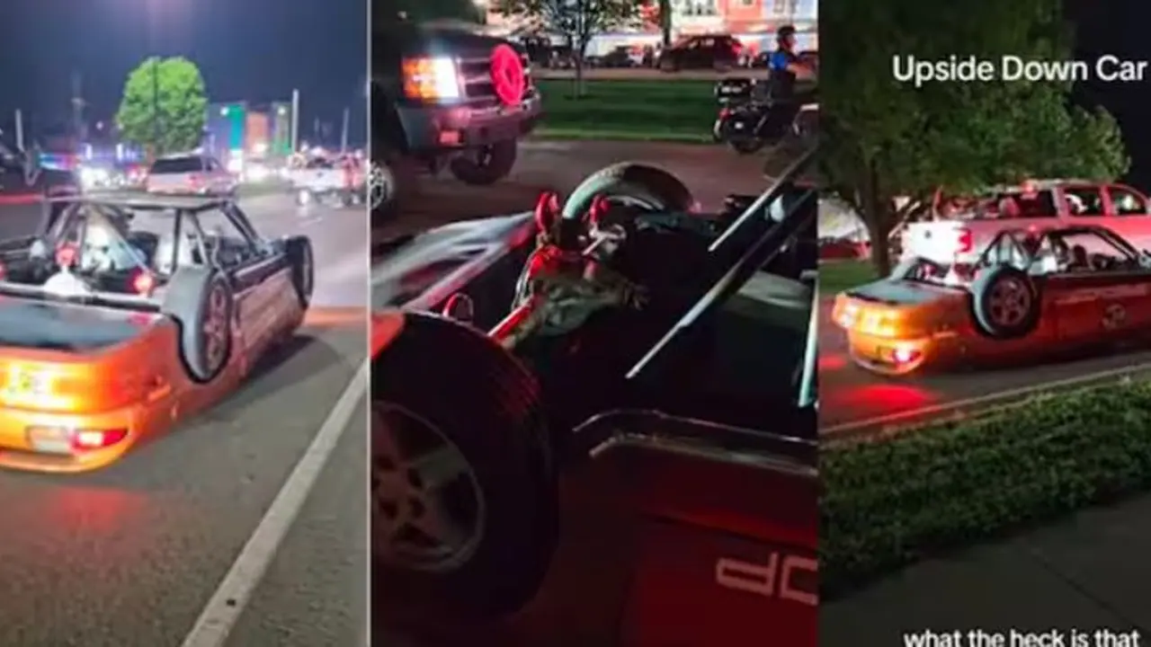 బోల్తా పడిన కారు కదులుతూ, రోడ్డుపై అందరినీ ఆశ్చర్యపరిచిన స్పెషల్ కారు వీడియో వైరల్! బోల్తా పడిన కారు కదులుతూ, రోడ్డుపై అందరినీ ఆశ్చర్యపరిచిన స్పెషల్ కారు వీడియో వైరల్!