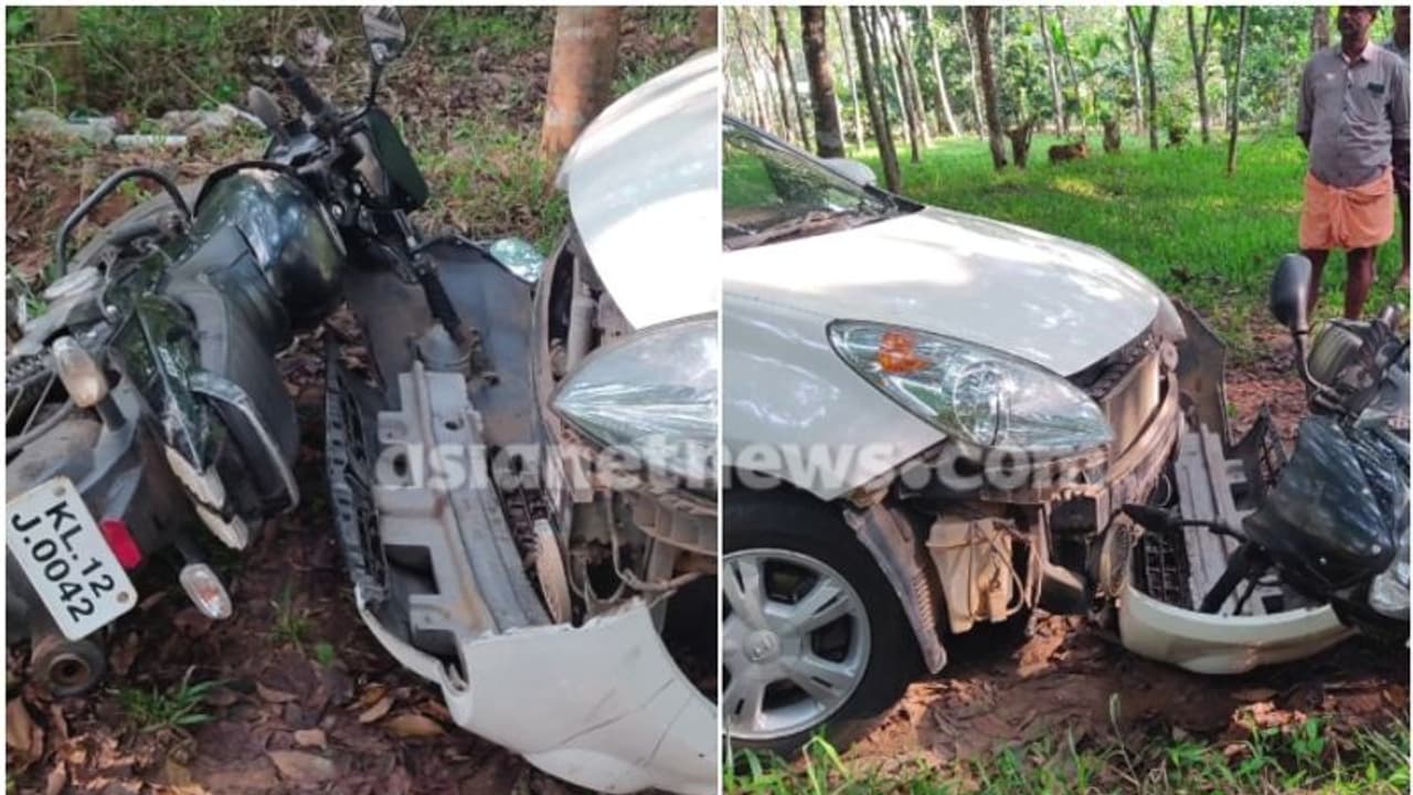 വയനാട്ടിൽ കാട്ടാന ആക്രമണം, റോഡരികിൽ നിർത്തിയിട്ട കാറും ബൈക്കും തകർത്തു വയനാട്ടിൽ കാട്ടാന ആക്രമണം, റോഡരികിൽ നിർത്തിയിട്ട കാറും ബൈക്കും തകർത്തു