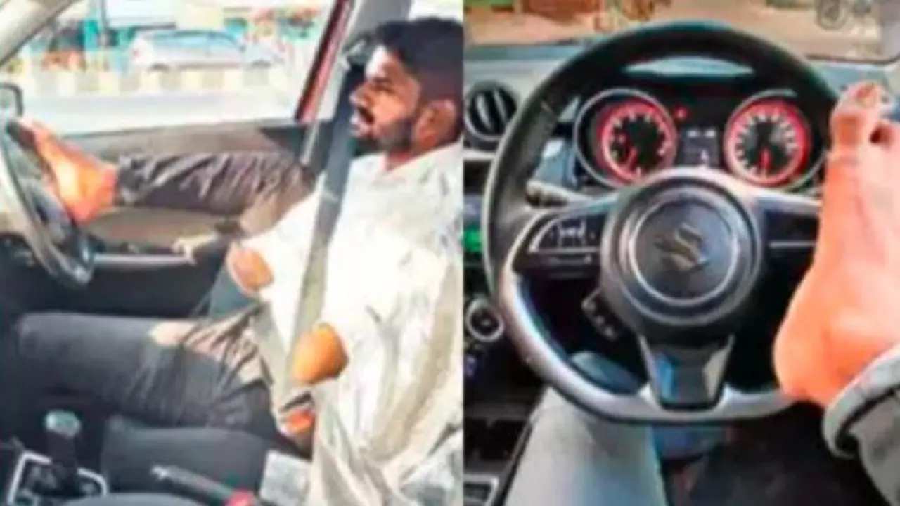 ಎರಡು ಕೈಗಳಿಲ್ಲದ ಯುವಕನಿಗೆ ಸಿಕ್ತು 4 ಚಕ್ರಗಳ ವಾಹನ ಚಾಲನೆಗೆ ಲೈಸೆನ್ಸ್