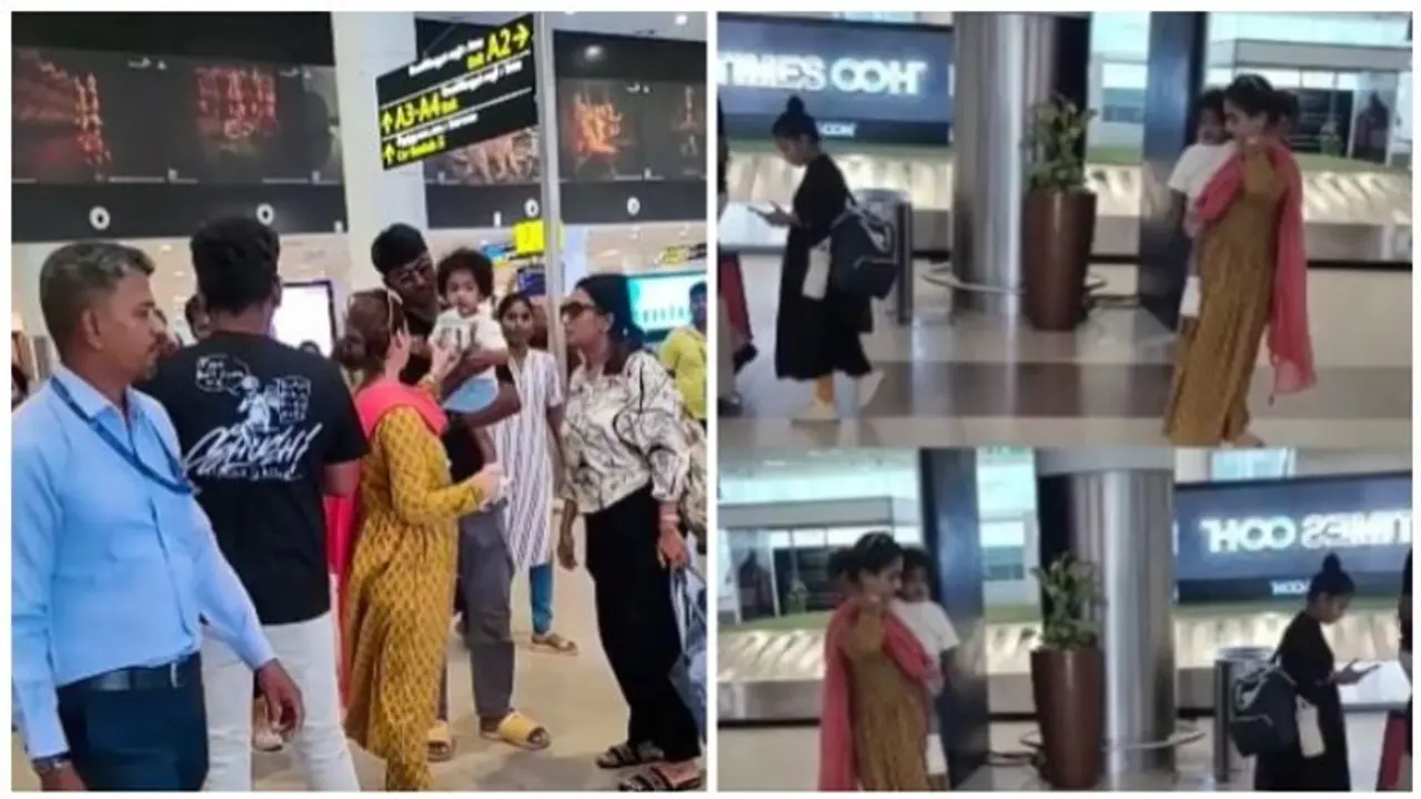 Nayanthara: ஏர்போர்ட்டில் கூட.. குழந்தைகளை கண்ணும் கருத்துமாக பார்த்து கொள்ளும் நயன்தாரா! வைரலாகும் வீடியோ! Nayanthara: ஏர்போர்ட்டில் கூட.. குழந்தைகளை கண்ணும் கருத்துமாக பார்த்து கொள்ளும் நயன்தாரா! வைரலாகும் வீடியோ!