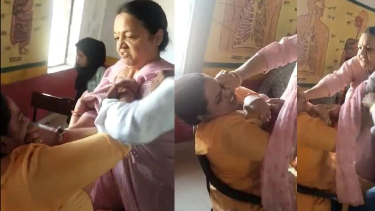സ്കൂളിൽ വൈകി വന്ന അധ്യാപികയുടെ കരണത്തടിച്ച് പ്രിൻസിപ്പൽ, വഴക്കിനിടെ വസ്ത്രം വലിച്ച് കീറി; വീഡിയോ പുറത്ത്