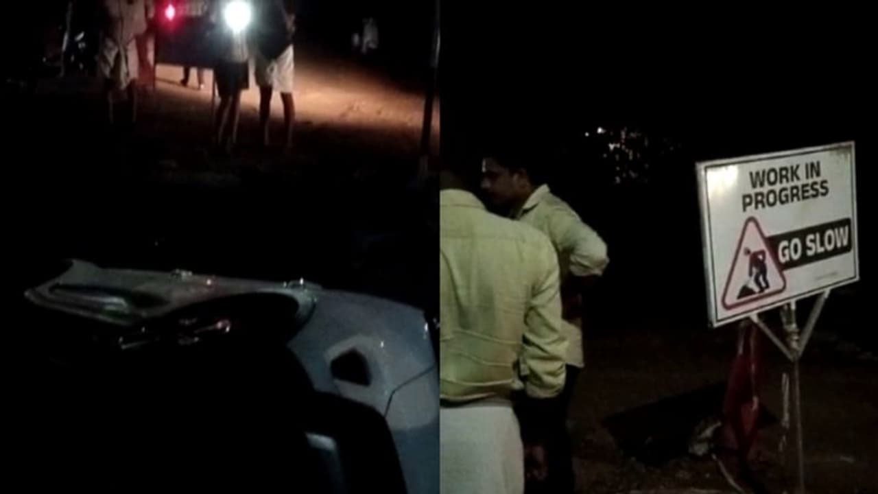 ആര്‍ടിഒയ്ക്ക് 'പണികൊടുത്ത്' റോഡിലെ കുഴി! കാർ കുഴിയിലേക്ക് മറിഞ്ഞു, ആര്‍ടിഒ രക്ഷപ്പെട്ടത് തലനാരിഴയ്ക്ക്