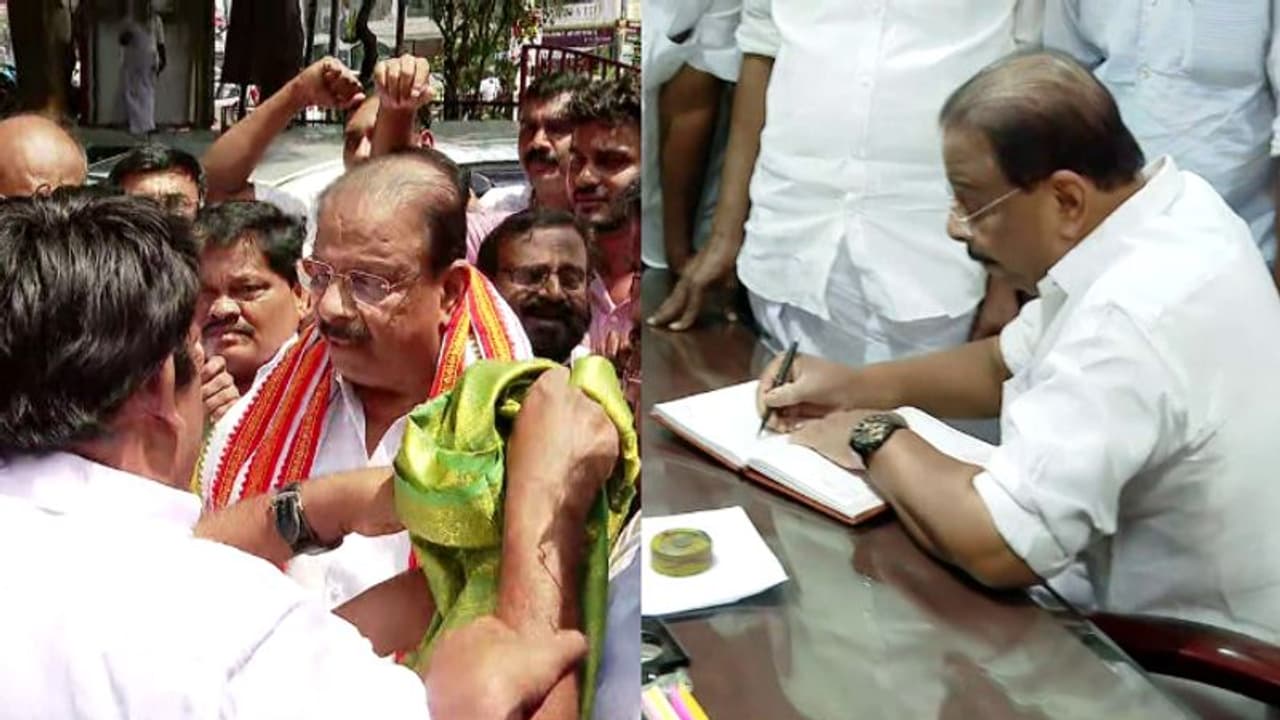 കെപിസിസി അധ്യക്ഷ സ്ഥാനത്തേക്ക് തിരിച്ചെത്തി കെ സുധാകരൻ; ചടങ്ങില്‍ നിന്ന് വിട്ടു നിന്ന് എംഎം ഹസൻ