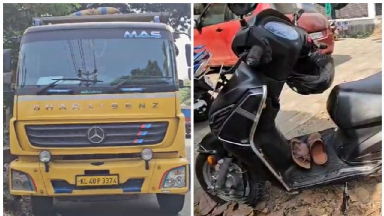 ഡ്രൈവർ മദ്യ ലഹരിയിൽ, തെറ്റായ ദിശയിൽ നീങ്ങിയ ലോറി സ്കൂട്ടറുമായി കൂട്ടിയിടിച്ചു; അച്ഛനും മകൾക്കും പരിക്ക് ഡ്രൈവർ മദ്യ ലഹരിയിൽ, തെറ്റായ ദിശയിൽ നീങ്ങിയ ലോറി സ്കൂട്ടറുമായി കൂട്ടിയിടിച്ചു; അച്ഛനും മകൾക്കും പരിക്ക്