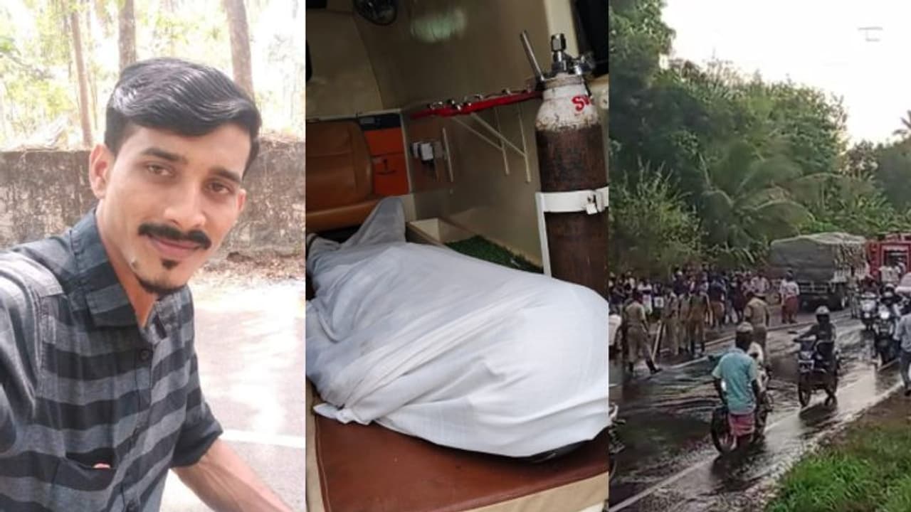 ലോറി സഡൻ ബ്രേക്കിട്ടു, പിന്നിൽ വന്ന ലോറിയും പാഞ്ഞെത്തി ഇടിച്ചു; നടുവിൽ അകപ്പെട്ട ബൈക്ക് യാത്രികന് ദാരുണാന്ത്യം ലോറി സഡൻ ബ്രേക്കിട്ടു, പിന്നിൽ വന്ന ലോറിയും പാഞ്ഞെത്തി ഇടിച്ചു; നടുവിൽ അകപ്പെട്ട ബൈക്ക് യാത്രികന് ദാരുണാന്ത്യം