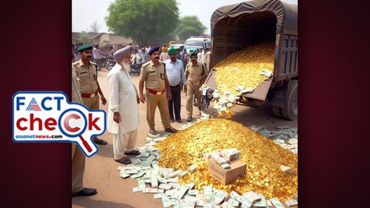 ട്രക്ക് നിറയെ സ്വര്ണനാണയങ്ങളും നോട്ടുകെട്ടുകളും പൊലീസ് പിടികൂടിയതായി ചിത്രം; സത്യമോ? ട്രക്ക് നിറയെ സ്വര്ണനാണയങ്ങളും നോട്ടുകെട്ടുകളും പൊലീസ് പിടികൂടിയതായി ചിത്രം; സത്യമോ?