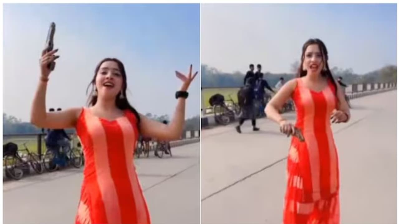 തോക്കുമായി ഹൈവേയിൽ സോഷ്യൽ മീഡിയ സ്റ്റാറിന്റെ നൃത്തം; വീഡിയോ വൈറൽ, പ്രതികരിച്ച് യുപി പൊലീസ് തോക്കുമായി ഹൈവേയിൽ സോഷ്യൽ മീഡിയ സ്റ്റാറിന്റെ നൃത്തം; വീഡിയോ വൈറൽ, പ്രതികരിച്ച് യുപി പൊലീസ്