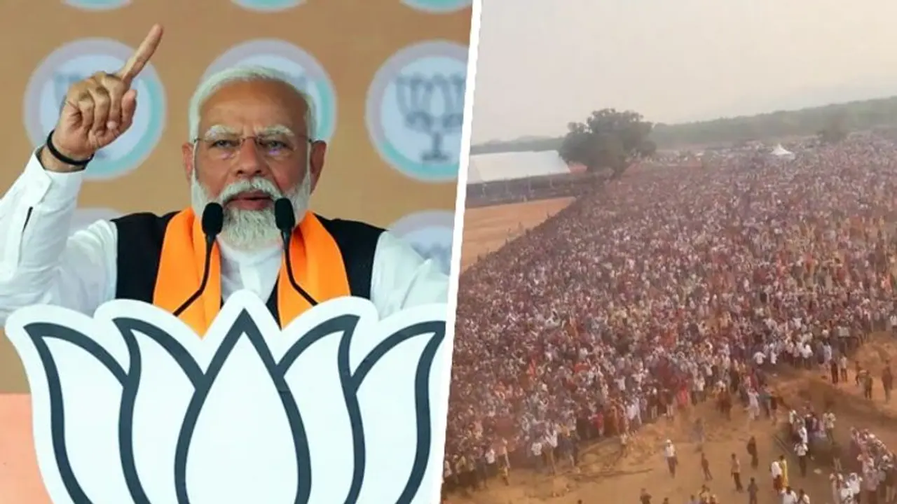 Sea of supporters gather for PM Modi's rally in Jharkhand's Chatra; drone footage goes viral (WATCH)