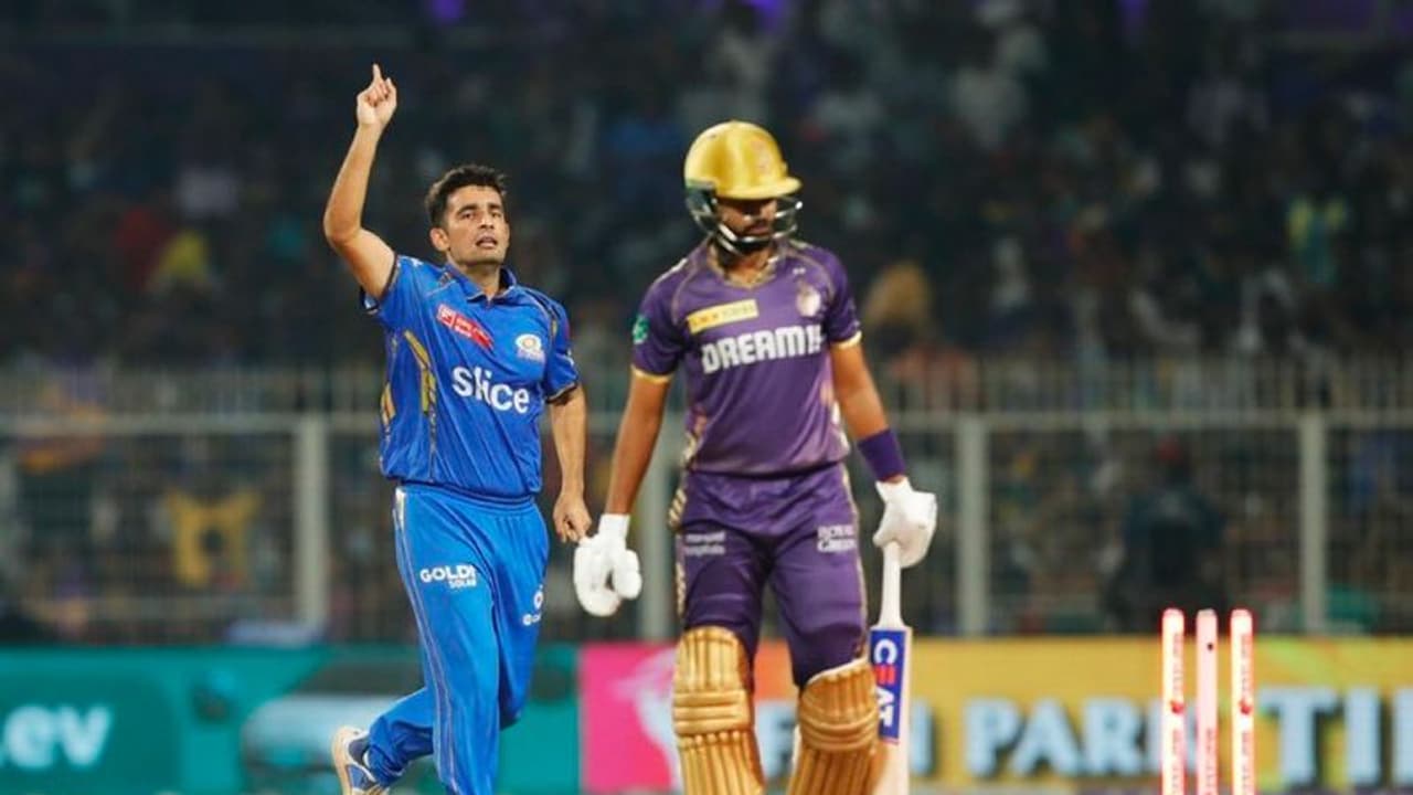 ಮುಂಬೈ ಇಂಡಿಯನ್ಸ್ಗೆ 16 ಓವರ್ನಲ್ಲಿ 158 ರನ್ ಗುರಿ ನೀಡಿದ ಕೆಕೆಆರ್ ಮುಂಬೈ ಇಂಡಿಯನ್ಸ್ಗೆ 16 ಓವರ್ನಲ್ಲಿ 158 ರನ್ ಗುರಿ ನೀಡಿದ ಕೆಕೆಆರ್