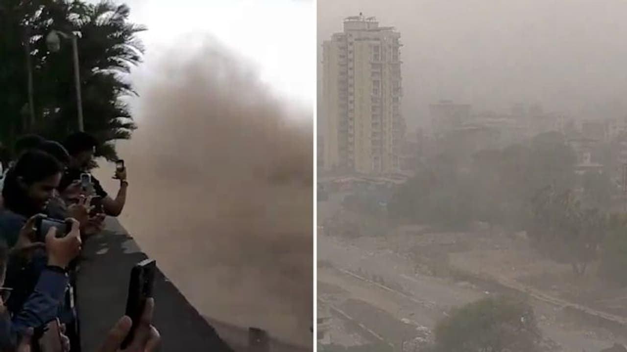 Mumbai witnesses first rain of the season accompanied by massive dust storm; WATCH dramatic videos