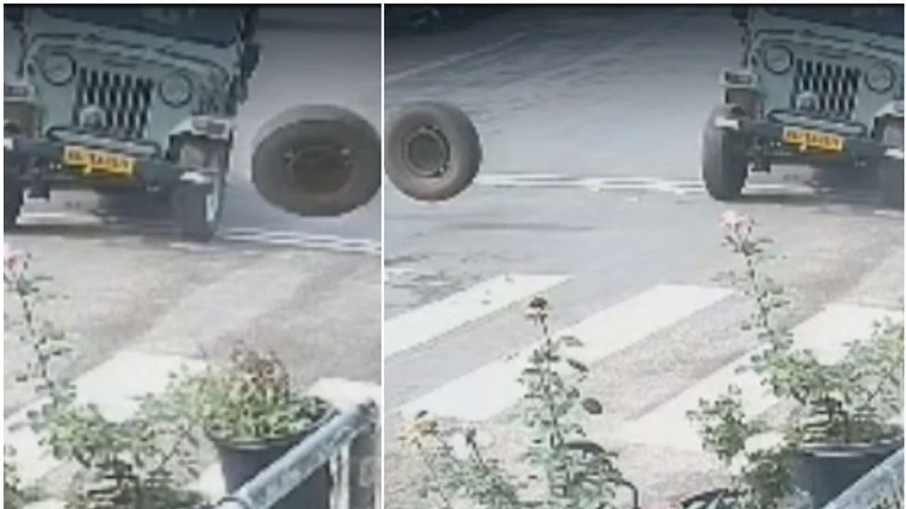 ആക്‌സിലൊടിഞ്ഞു; പുൽപ്പള്ളിയിൽ ഓടിക്കൊണ്ടിരുന്ന ജീപ്പിന്‍റെ ടയര്‍ ഊരിത്തെറിച്ചു