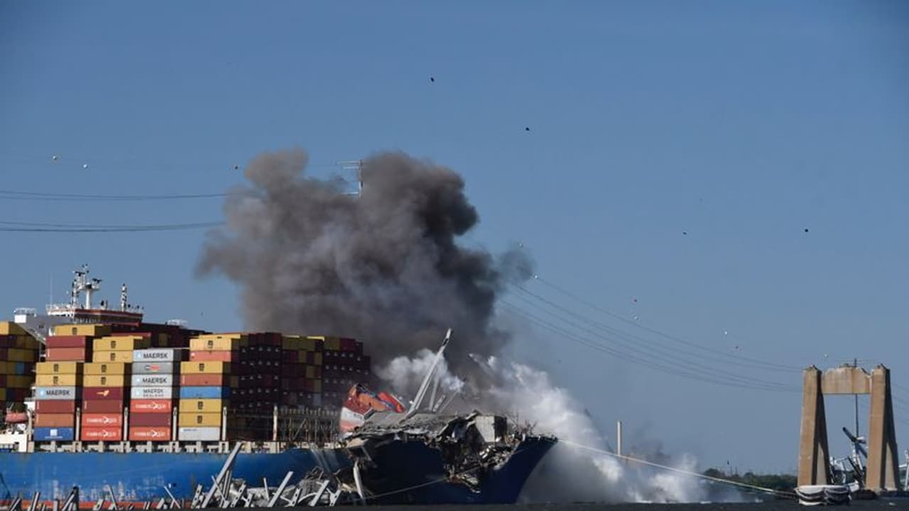 ബാൾട്ടിമോർ പാലത്തിൽ നിന്ന് ദാലിയെ രക്ഷിക്കാനായി നടത്തിയത് നിരവധി നിയന്ത്രിത സ്ഫോടനങ്ങൾ