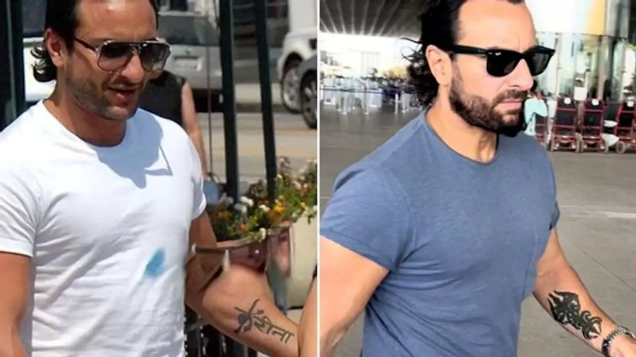 Saif Ali Khan COVERS Kareena Kapoor's tatto on his arm; VIRAL picture leave fans confused Saif Ali Khan COVERS Kareena Kapoor's tatto on his arm; VIRAL picture leave fans confused