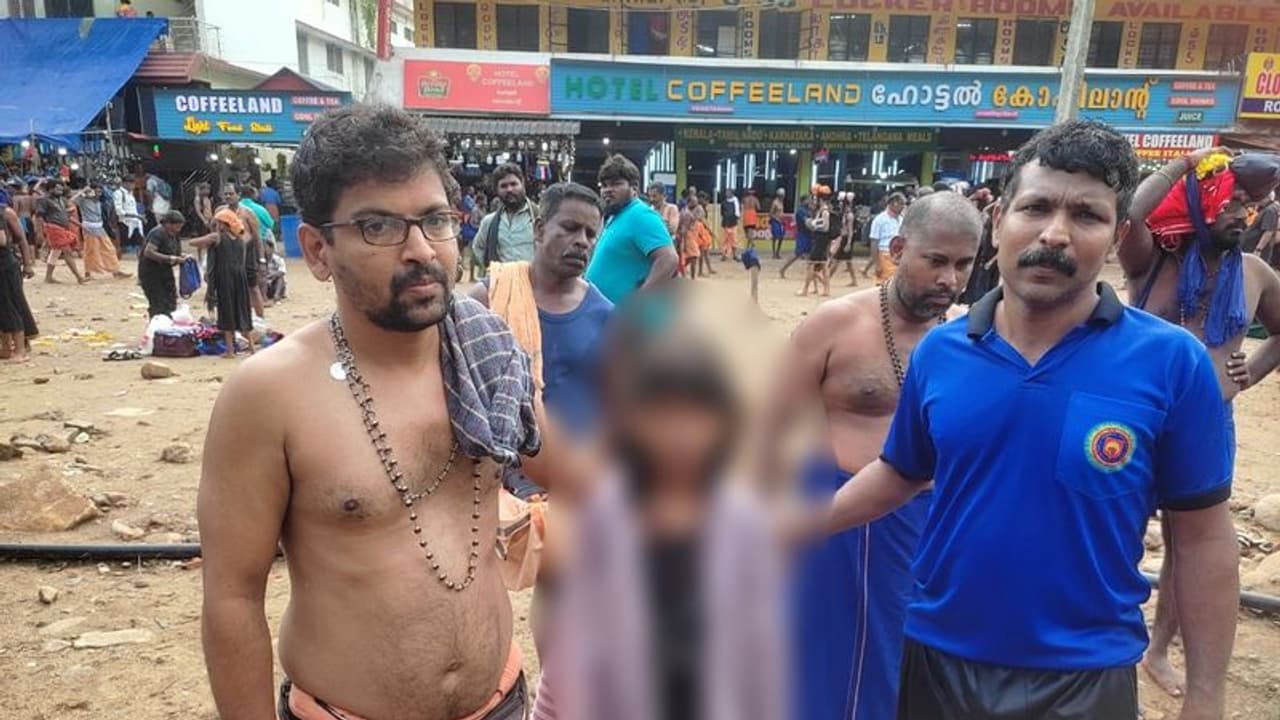 പമ്പയിൽ കുളിക്കുന്നതിനിടെ മുങ്ങിപ്പോയ 9 വയസ്സുകാരിയെ രക്ഷപ്പെടുത്തി പമ്പയിൽ കുളിക്കുന്നതിനിടെ മുങ്ങിപ്പോയ 9 വയസ്സുകാരിയെ രക്ഷപ്പെടുത്തി