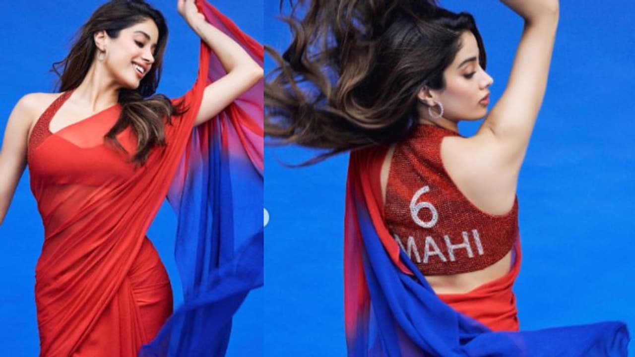Janhvi Kapoor Stuns in Manish Malhotra Saree at 'Mr and Mrs Mahi' Trailer Launch