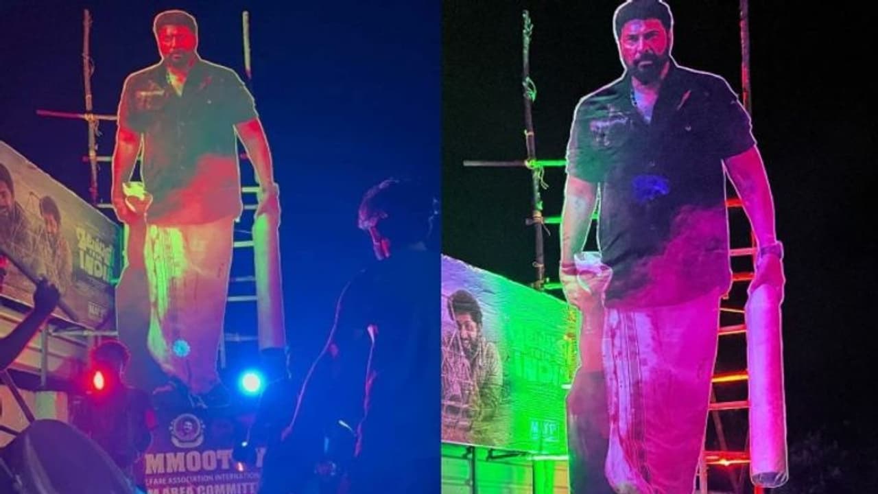 'ഇവനെ പടച്ചുവിട്ട കടവുളുക്ക്'; താളമേള അകമ്പടി, 'ജോസേട്ടന്റെ' വരവറിയിച്ച് കൂറ്റൻ കട്ടൗട്ട് ഉയർത്തി ആരാധകർ