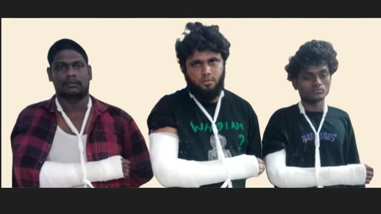 ரௌடிசம், அட்ராசிட்டி திருவண்ணாமலையில் கைது செய்யப்பட்ட மூவருக்கு மாவுக்கட்டு