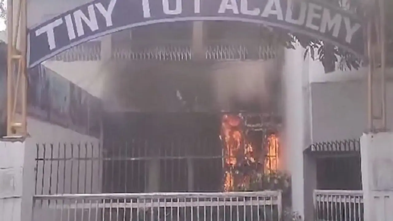 Chaos in Bihar: School set ablaze by angry crowd after student's body found on premises