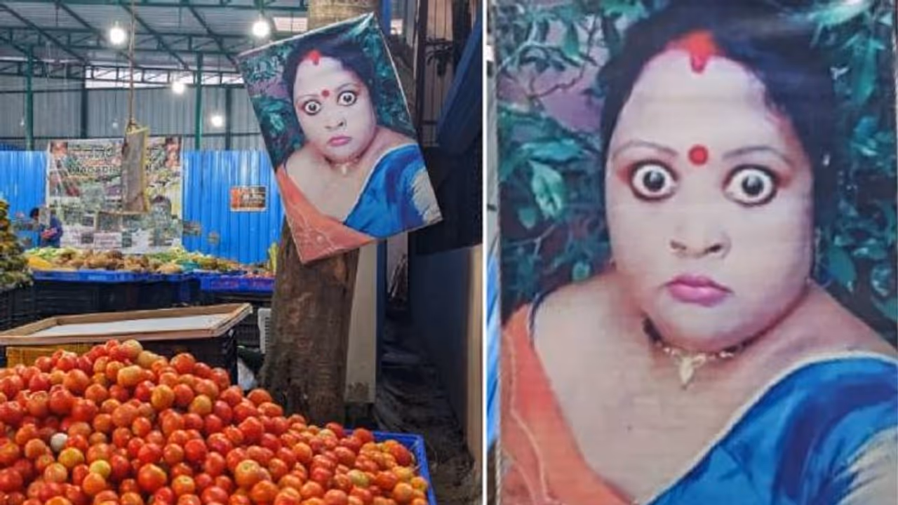 എന്റമ്മോ ഇങ്ങനെ നോക്കല്ലേ; ബം​ഗളൂരുവിലെ കടയിലെ 'ദേഷ്യപ്പെടുന്ന സ്ത്രീ', വൈറൽ ചിത്രം